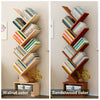 Bookcase 9-Shelf Stand Display Cases Bookshelf Shelving Wood Shelves Tree Shape