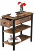 Nightstand 3-Tier Bedside Table Sofa Side Table Narrow End Tables