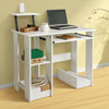 White Office Computer Desk Study PC Writing Gaming Table Home Workstation Shelf