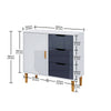Kitchen Cupboard Cabinet 3 Drawers 1 Door Sideboard Storage Unit Solid Wood Legs