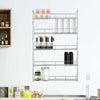 5 TIER SPICE HERB JAR RACK HOLDER FOR KITCHEN DOOR CUPBOARD STORAGE / WALL UK