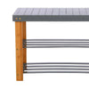 Grey 3Tier Bamboo Shoe Rack Hallway Storage Organiser Holder Stand Seating Bench