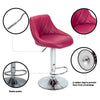 Pair of Bar Stools Height Adjustable Swivel Chair Seat Gas Lift Seat Red UK