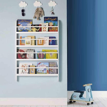 White Children Bookcase Kids Display Bookshelf Storage Unit Shelving Wooden Rack