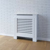 Small Radiator Cover Modern White Painted Horizontal Grill Wall Cabinet Home UK