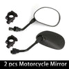 2pcs Universal Rear View/Side Wing Black Motorcycle Scooter Mirrors Motorbike UK