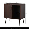 Vintage Sideboard, Storage Cabinet, Kitchen Cabinet with Glass Surface Cupboard