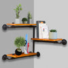 3 Tiers Large Rustic Industrial Pipe Wall Floating Shelf Wooden Storage DIY