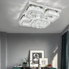 Modern Square Living Room Lamp LED Celling Light Crystal Pendant Chandelier Home