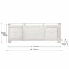 Milton Radiator Cover Adjustable White MDF Modern Grill Guard Cover Shelf