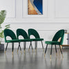 1/2/4/6 Velvet Dining Chairs Set Padded Seat Metal Leg Kitchen Home Office Chair