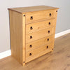 Corona Chest of Drawers 5 Drawer Rustic Mexican Solid Pine