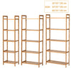 Floor Standing Bamboo Bookshelf Storage Unit Plant Stand Display Shelving Holder