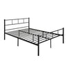 Single Double Bed Metal Frame 3ft 4ft6 Bedroom Furniture with Sprung Mattress