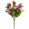 ARTIFICIAL SILK FLOWERS MINI ROSE BUNCH 4 COLOURS Wedding Home Grave Outdoor