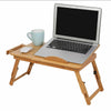 Folding Bamboo Laptop Table Stand Bed Computer Desk Bed Stand Notebook Tray Home