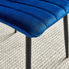 4 Pcs Blue Velvet Dining Chairs Accent Chairs Padded Seat Kitchen Dining Room BN