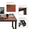 120 cm PC Computer Desk Writing Study Table Office Home Workstation Wooden Metal