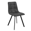 Set of 2 Modern Side Dining Chairs PU / Faux Suede Padded Seat Home Restanrant