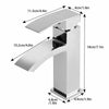Waterfall Bathroom Taps Cloakroom Chrome Basin Mixer Tap Faucet Brass With Waste
