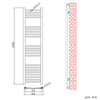 Bathroom Heated Towel Rail Radiator Chrome Straight / Curved / Square Shape