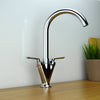 Modern Kitchen Sink Mixer Taps Swivel Spout Single Handle Tap Mono Chrome Faucet