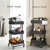 3/4 Tier Portable Kitchen Salon Spa Trolley Cart Storage Rack Rolling Wheels UK