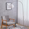 Chic Curved Dome Lampshade Arched Floor Lamp Adjustable Pedal Switch Living Room