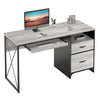 140cm Computer Desk with Keyboard Tray Drawers Laptop Home Office Writing Table