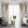 Thermal Blackout Ready Made Eyelet Ring Top Pair of Curtains with Free Tie Backs