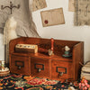 Retro Wall/Desktop Wooden Drawers Storage Cabinet Organiser Cosmetic Jewelry Box