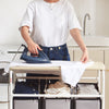 3-Section Laundry Sorter Cart Rolling with Ironing Board & Removable Bags