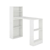 White Office Computer Desk with 4 Tier Shelves PC Laptop Study Table Workstation