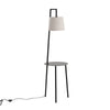 Modern LED Floor Lamp with Tea Table Shelves Storage Standing Corner Night Light