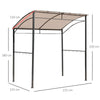2M BBQ Gazebo Tent Pavilion Grill Canopy with Hooks Garden Metal, Beige