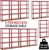 5Tier Red Garage Shelves Shelving Unit Racking Boltless Heavy Duty Storage Shelf