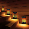 Solar Flickering Flame 60 LED Waterproof Wall Torch Light Garden Lamp Outdoor