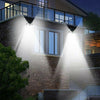 1X 100LED Solar Power PIR Motion Sensor Wall Lights Outdoor Garden Security Lamp