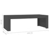 Modern Storage Coffee Table Grey 110x50x35 cm Chipboard Living Room Furniture UK