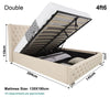 Ottoman Bed Small Double King Size Storage Gas Lift Up Velvet Bed Frame Bedroom