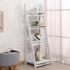 Stylish 4 Tier Wooden Ladder Shelf Unit Bookcase Living Room Storage Display UK