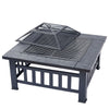 Large 81cm Outdoor Firepit BBQ Barbecue Grill Mesh Brazier Garden Stove Heater