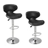 2x Breakfast Bar Stools Swivel Gas Lift Chairs Kitchen Pub Chair with Metal Base