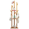 Modern Nature Bamboo Coat Clothes Handbag Tree Rack Branch Hanger+10 Thick Hooks