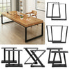 2x Industrial Black Steel Metal Table Bench Legs Geometric Art Heavy Duty Stand