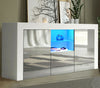 High Gloss White Sideboard Cupboard Display Cabinet Tv Unit Stand With Led Light