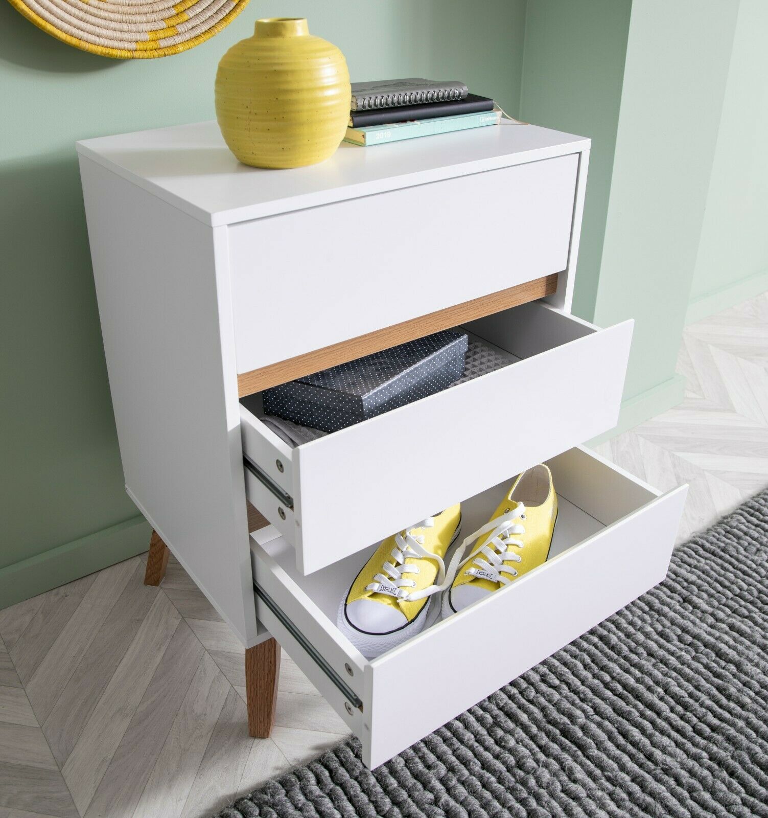 Bedside Table Side Table Mid Century Modern MCM Otto