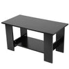 2 Tiers Modern Wooden Coffee Table with Storage Shelf Sofa Side Desk Living Room