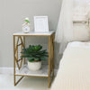 Modern Elegant Round /Square Marble Vein Side / Coffee Table Living Room Bedroom