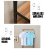 18 Hooks Metal Hat and Coat Stand Clothes Shoe Rack Hanger Wooden Shelf White UK